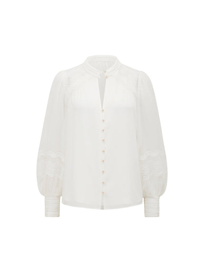 Wendy Wave Trim Blouse