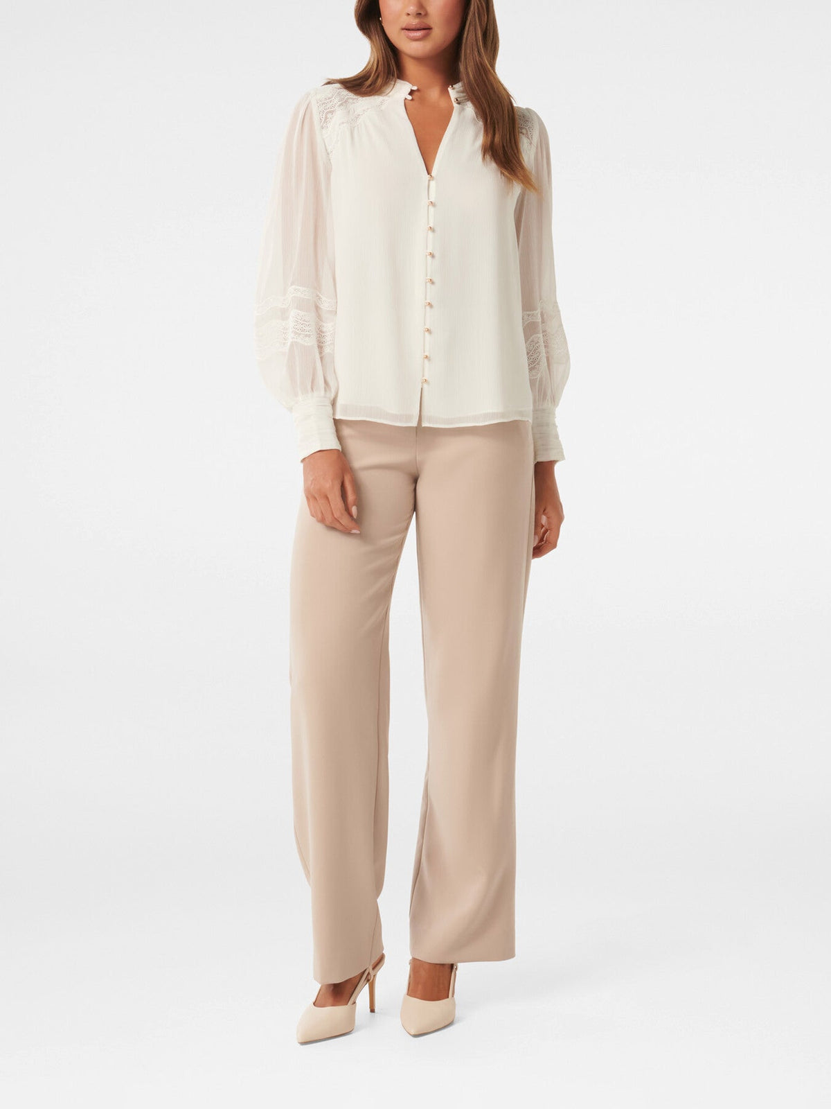 Wendy Wave Trim Blouse