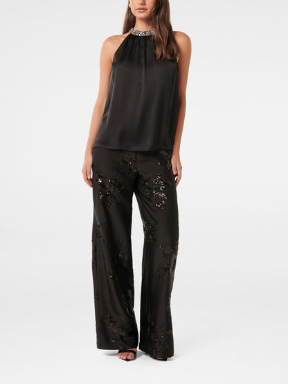 Emily Embellished Halter Neck Top