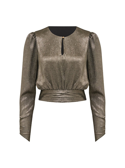 Riya Sparkle Button Front Top