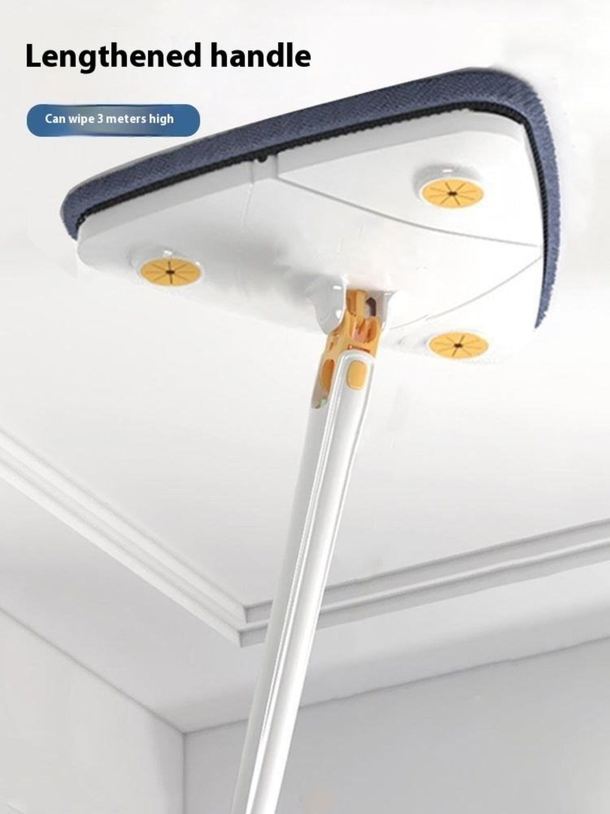 Zidello Triangle Shaped Microfiber Mop –Self-Wringing Floor Dust Mop