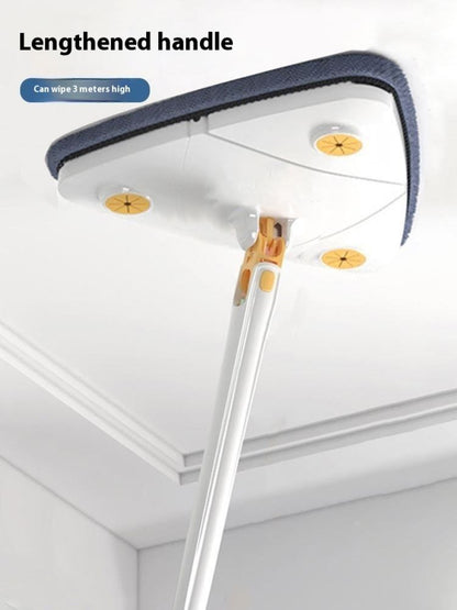 Zidello Triangle Shaped Microfiber Mop –Self-Wringing Floor Dust Mop