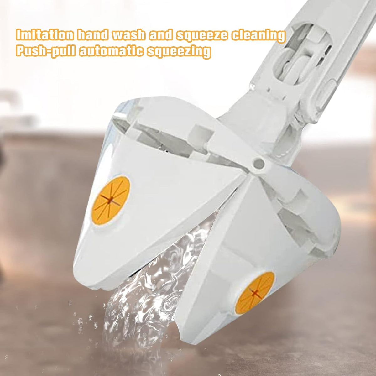 Zidello Triangle Shaped Microfiber Mop –Self-Wringing Floor Dust Mop