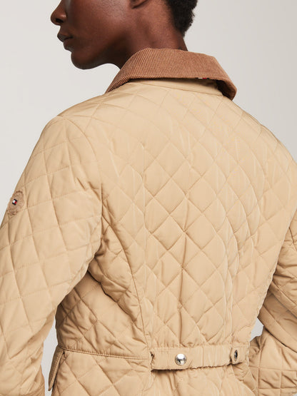 Water Repellent Slim Quilted Jacket