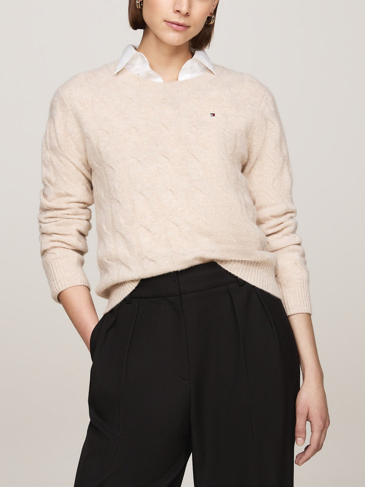 Pure Wool Cable Knit Jumper