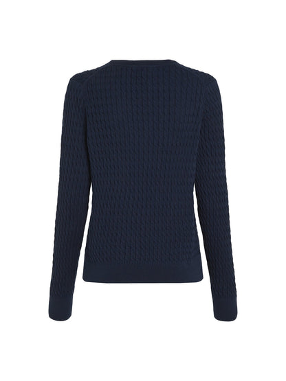 Cotton Cable V-Neck Sweater
