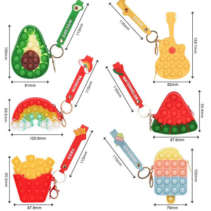 Bubble Popper Keychain Zipper Pouch