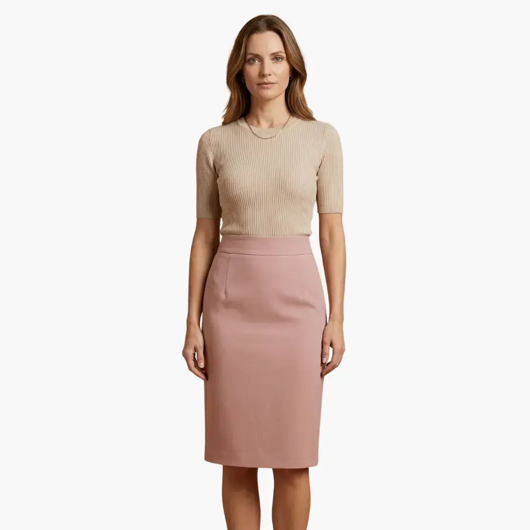 Women's Woven Midi Skirt | Flared Hemline with Pockets | Comfortable Casual Piece