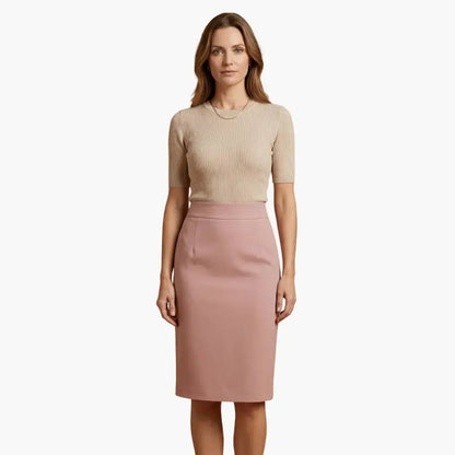 Women's Woven Midi Skirt | Flared Hemline with Pockets | Comfortable Casual Piece