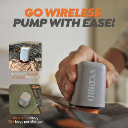 Vacuum Storage Bags with Rechargeable Wireless Pump, Reusable Compression Bags for Travel, Clothing, Blankets & Home Organization