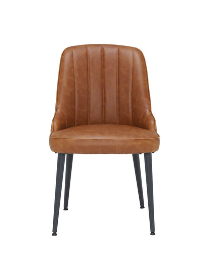 Brockwell Faux Leather Dining Chair Brown