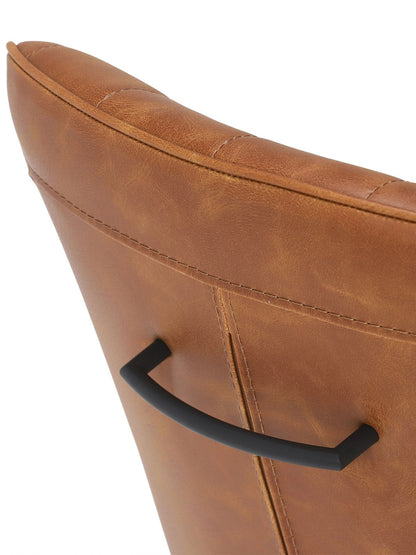 Brockwell Faux Leather Dining Chair Brown