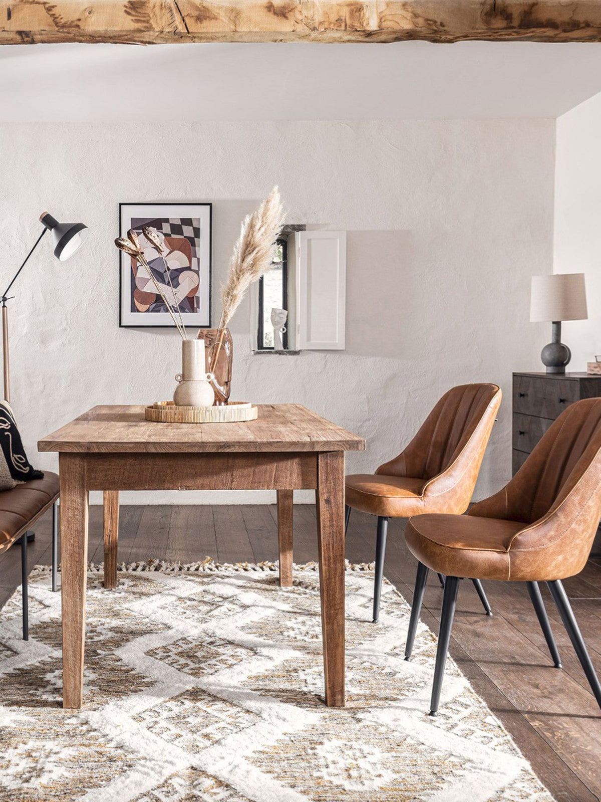 Brockwell Faux Leather Dining Chair Brown