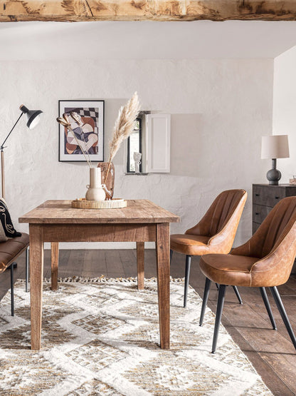 Brockwell Faux Leather Dining Chair Brown
