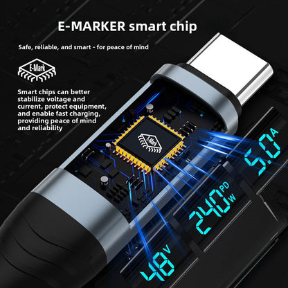 Digital Display 240W Type-C Fast Charging Cable