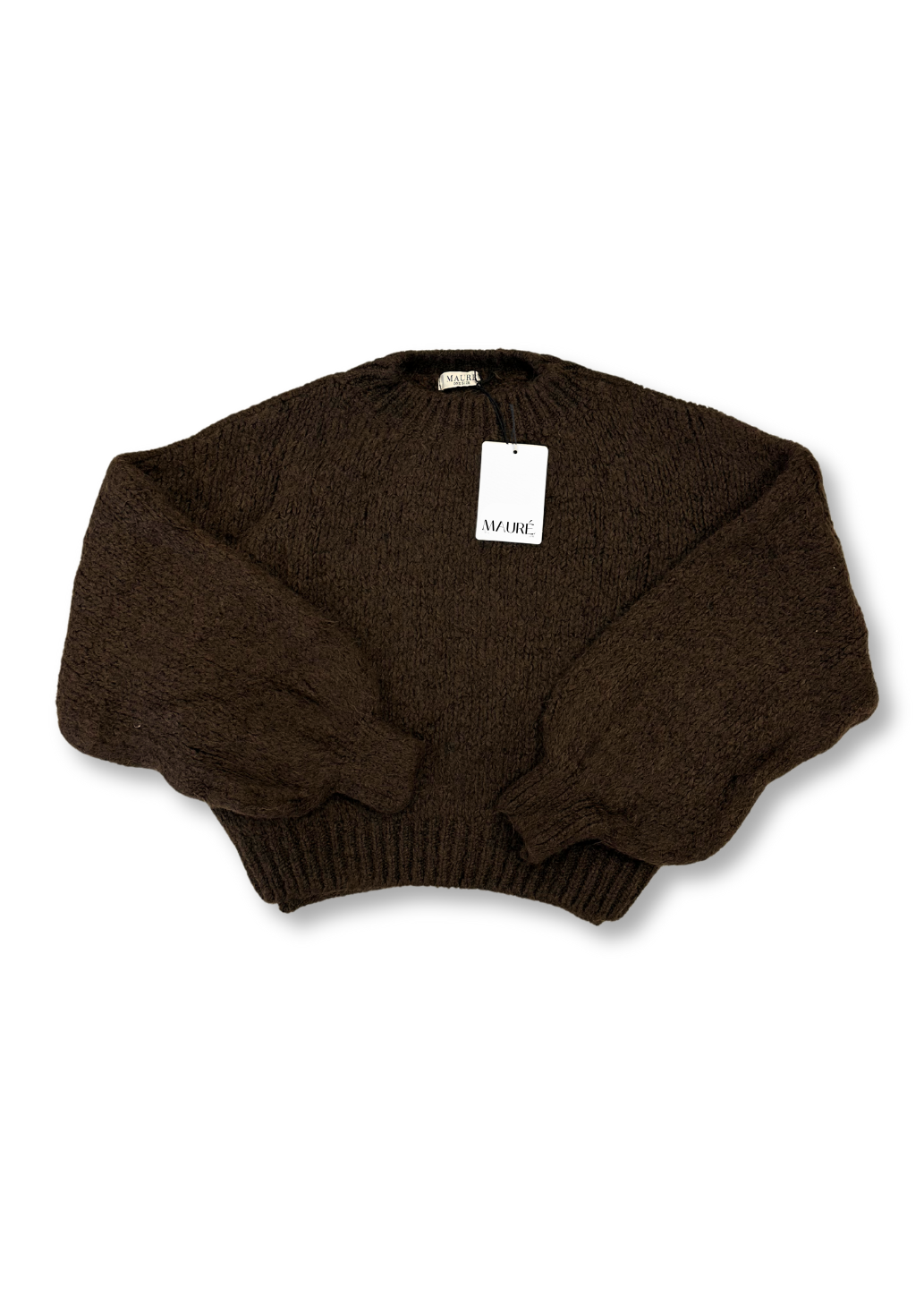 Knitted sweater chocolate brown (tall)