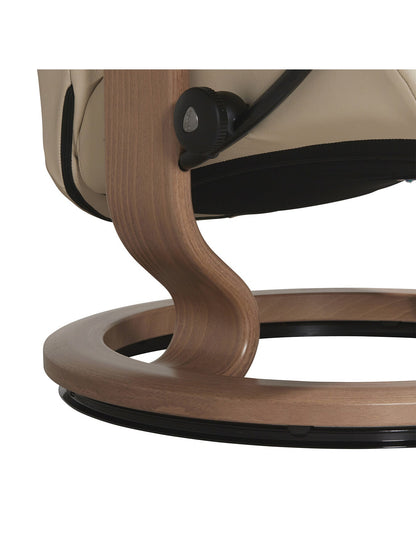 Consul Medium Classic Chair And Footstool, Cream