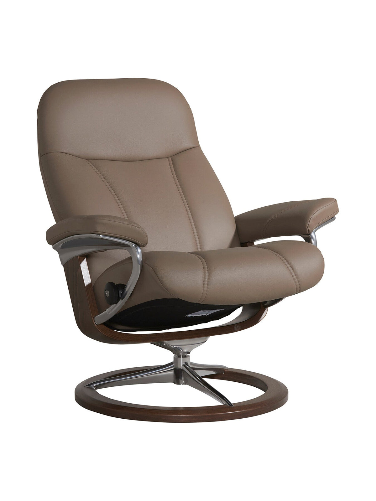 Consul Medium Signature  Recliner Chair And Footstool Brown