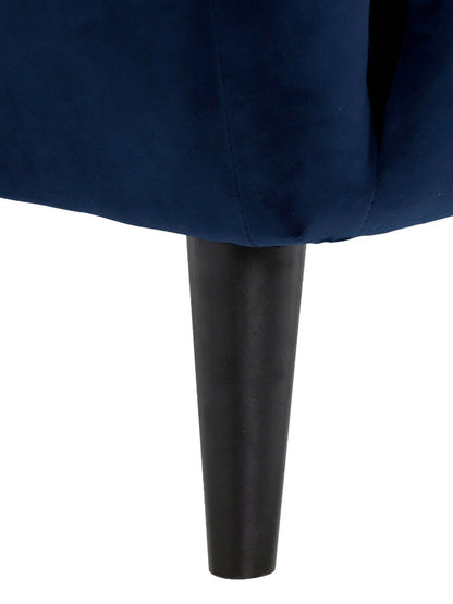 Delon Velvet Chair, Navy