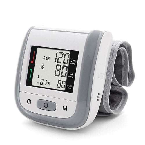 Digital Wrist Blood Pressure Monitor Heart Rate Pulse Meter Measure