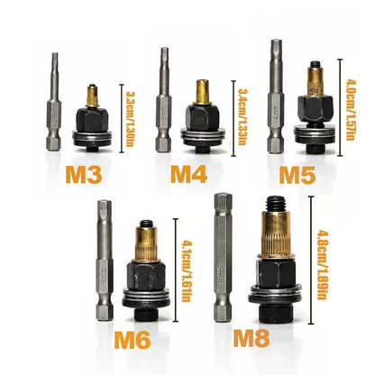 Manual Rivet Nut Tool Kit,M3 M4 M5 M6 M8 CarbonSteel Rivnuts Set,Threaded Rivet NutRiveter for AutomotiveRepair & DIY Projects
