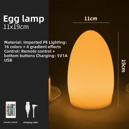Egg Shaped LED Night Light with Remote Control