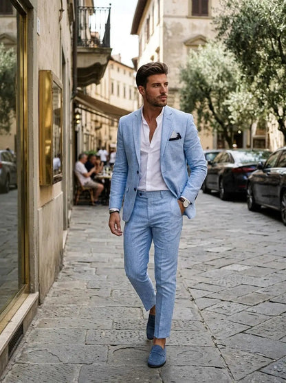 Men's Tailored Two-Piece Wedding Suit | Elegant Formal Attire