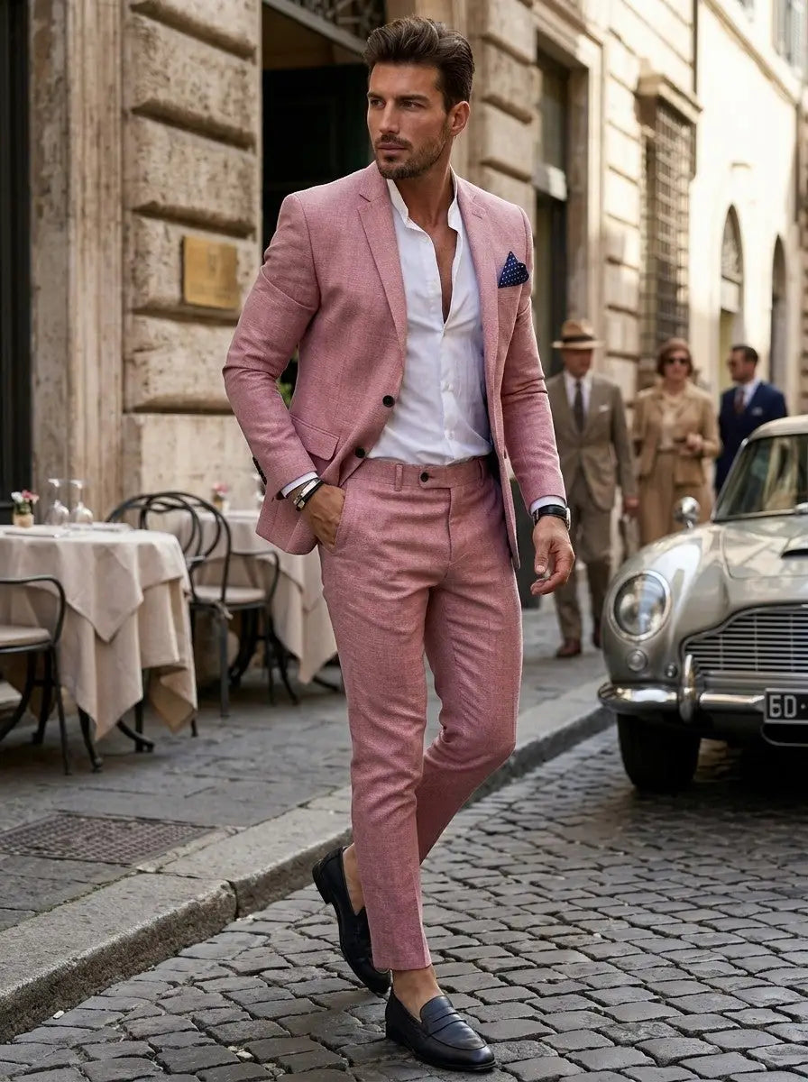 Men's Tailored Two-Piece Wedding Suit | Elegant Formal Attire