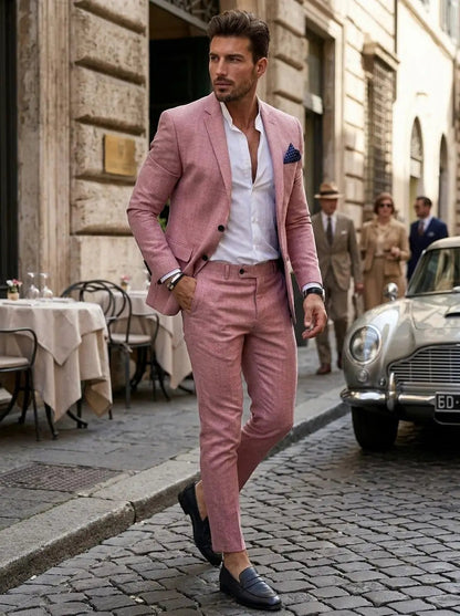 Men's Tailored Two-Piece Wedding Suit | Elegant Formal Attire