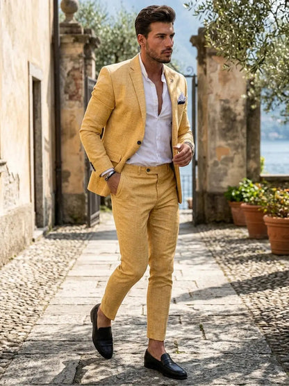 Men's Tailored Two-Piece Wedding Suit | Elegant Formal Attire