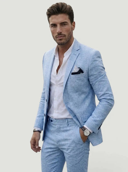 Men's Tailored Two-Piece Wedding Suit | Elegant Formal Attire