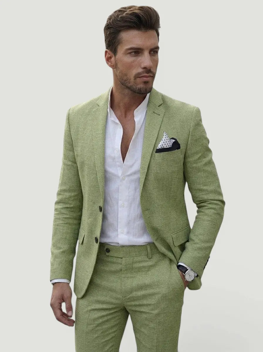 Men's Tailored Two-Piece Wedding Suit | Elegant Formal Attire
