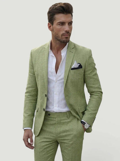 Men's Tailored Two-Piece Wedding Suit | Elegant Formal Attire