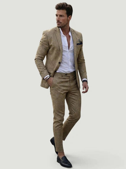 Men's Tailored Two-Piece Wedding Suit | Elegant Formal Attire