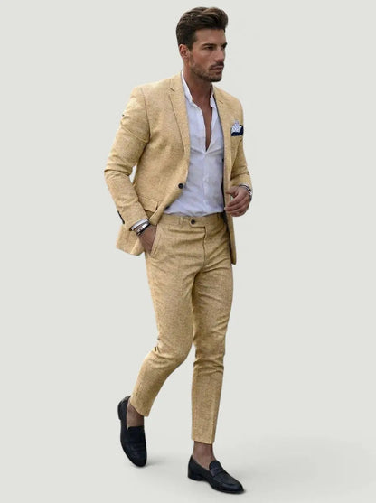 Men's Tailored Two-Piece Wedding Suit | Elegant Formal Attire