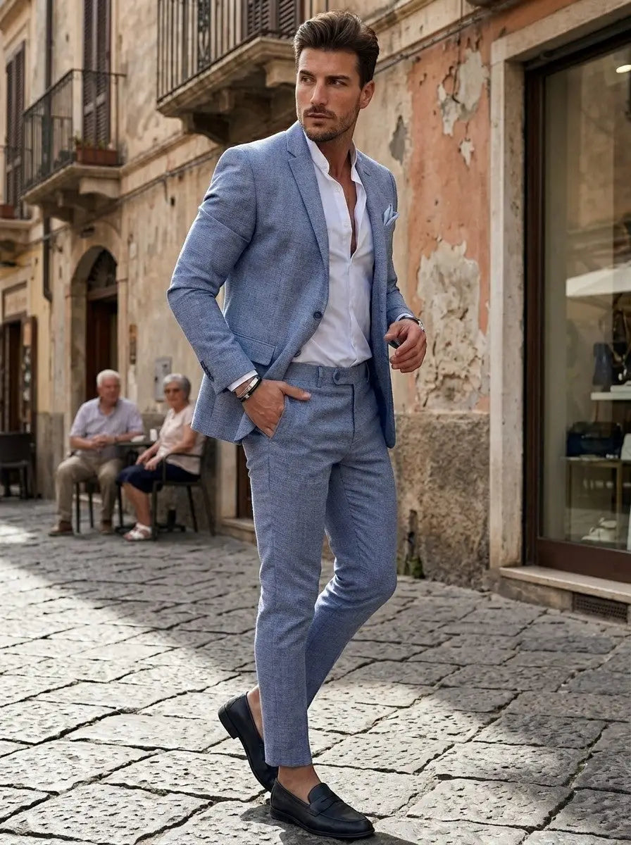 Men's Tailored Two-Piece Wedding Suit | Elegant Formal Attire