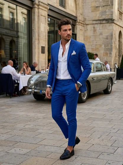 Men's Tailored Two-Piece Wedding Suit | Elegant Formal Attire