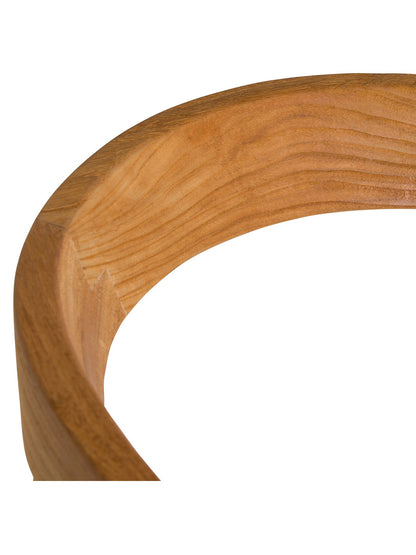 Grenada Reclaimed Teak Wood Open Back Barstool With Arms