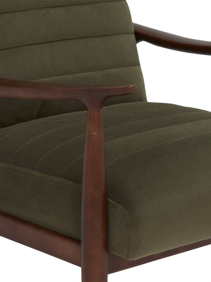 Hockney Velvet Armchair, Green