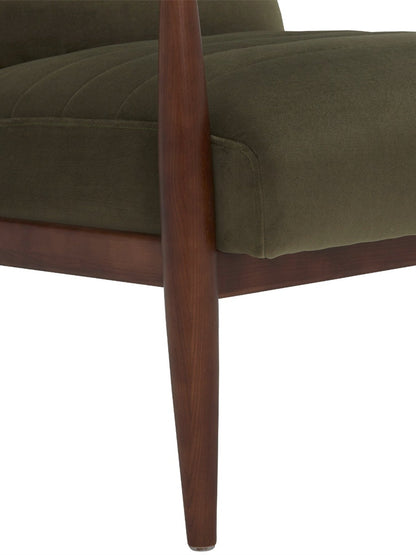 Hockney Velvet Armchair, Green