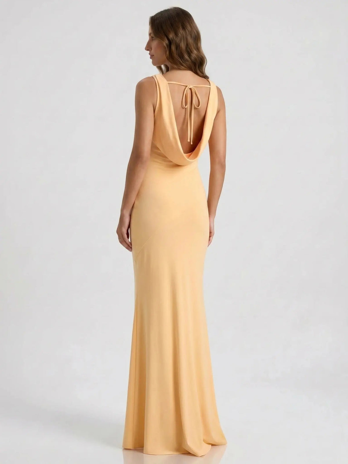 Women's Luxurious Satin Maxi Dress | Elegant Cowl Neck Formal Gown