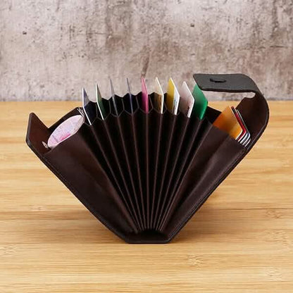 Men Faux Leather 10 Card Slots Coins Bag Wallet
