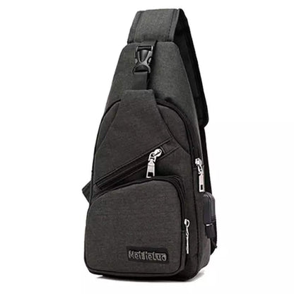 Men Women Crossbody Shoulder Bag with USB Port
