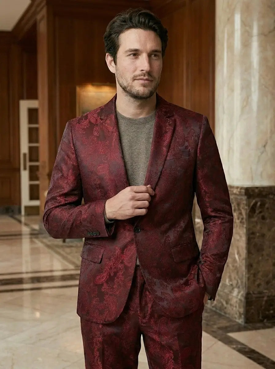 Men's Lightweight Fabric Suit | Elegant Slim-Fit Wedding Outfit for Men