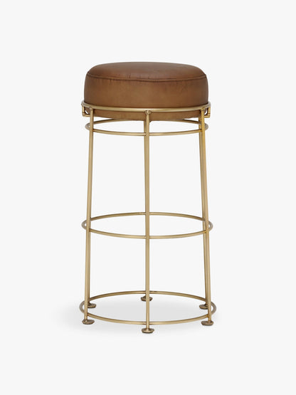Nola Counter Stool, Light Olive and Br