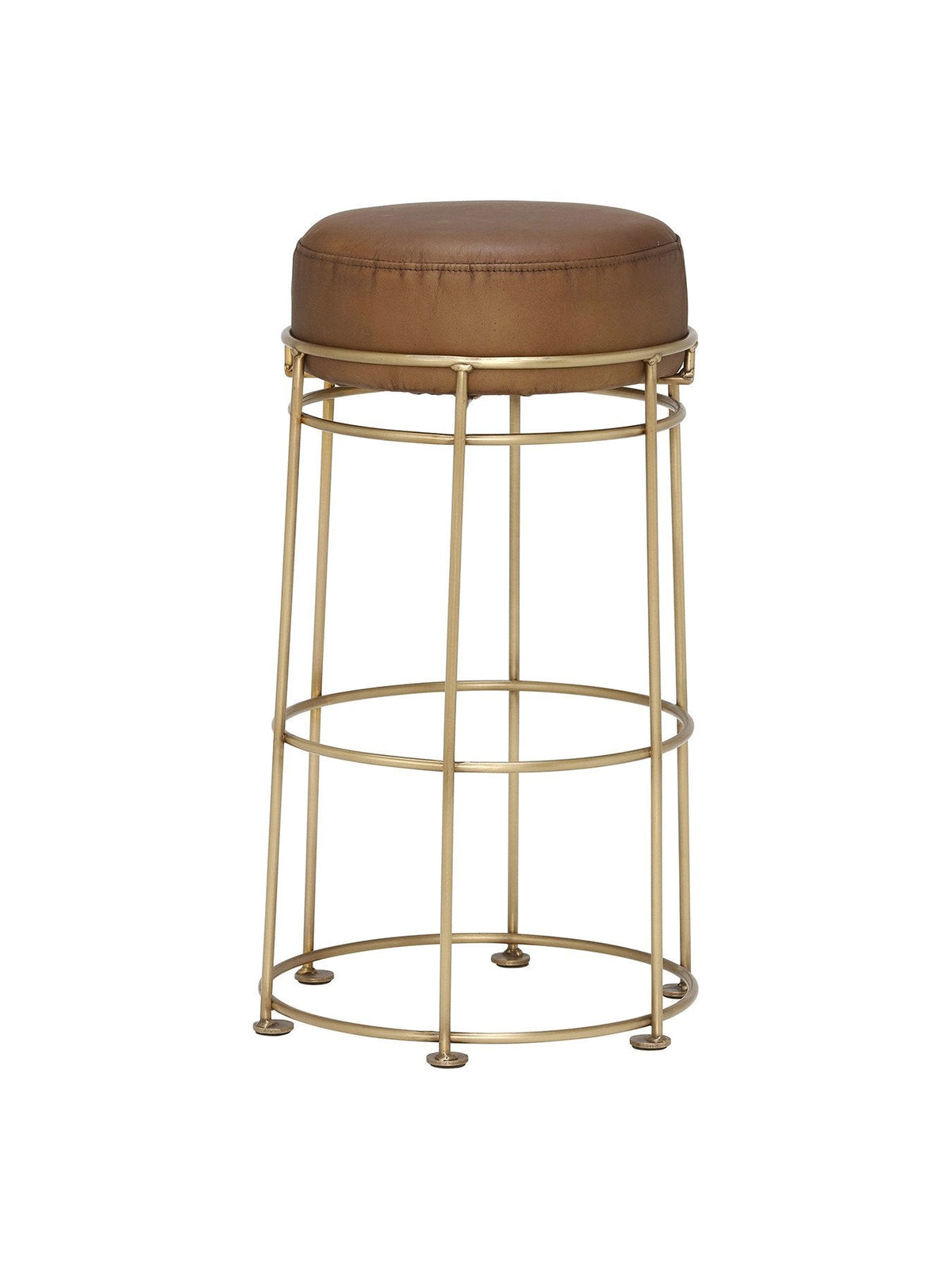 Nola Counter Stool, Light Olive and Br