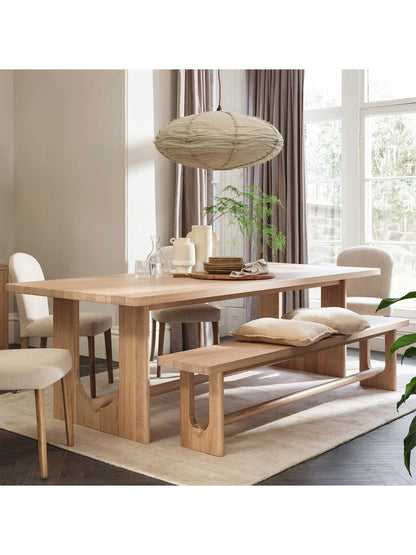 Olav Neutral Wood 200Cm Dining Bench