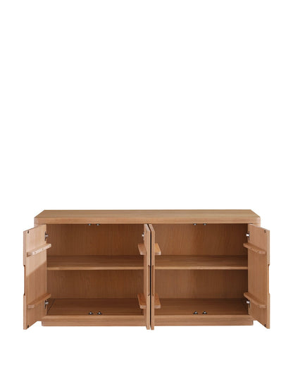 Olav Neutral Wood 4 Door Sideboard