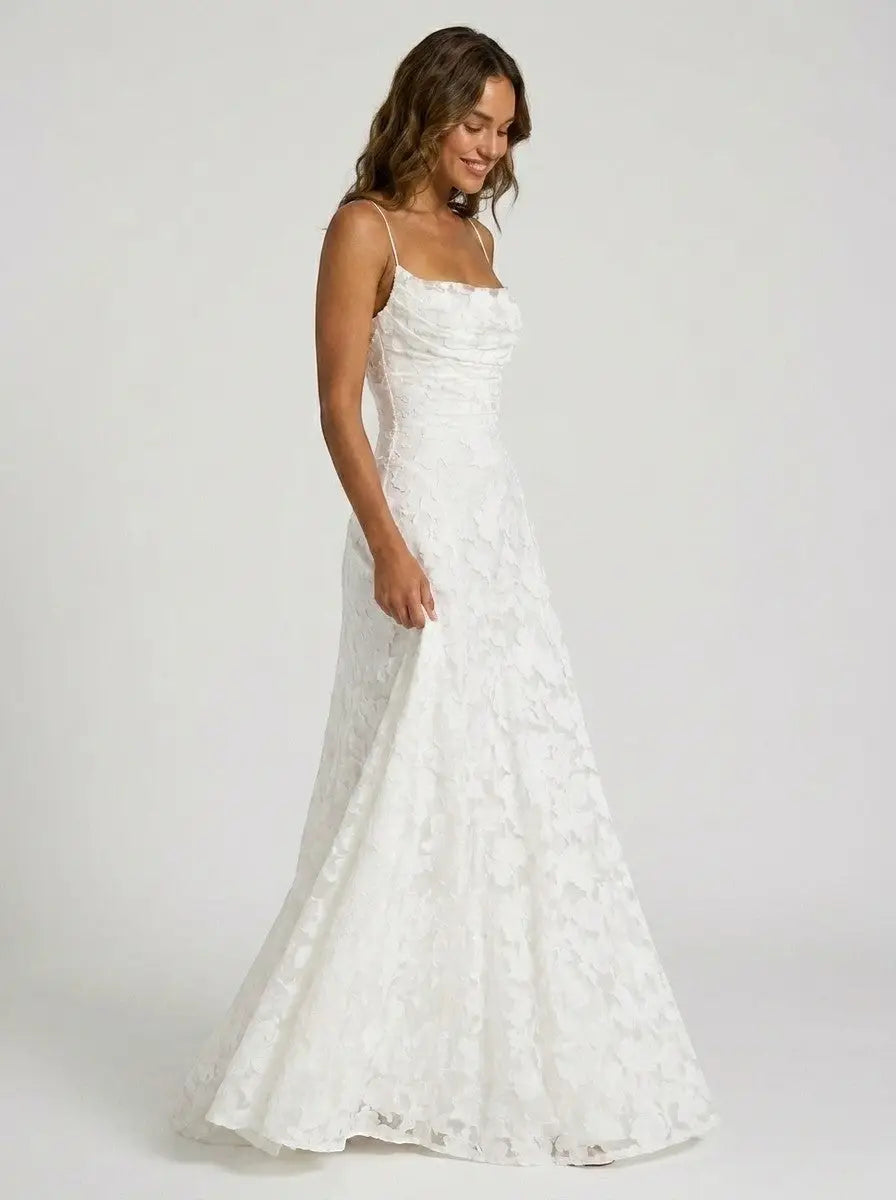 Women's Floral Brocade Maxi Dress | Elegant Structured Formal Evening Gown