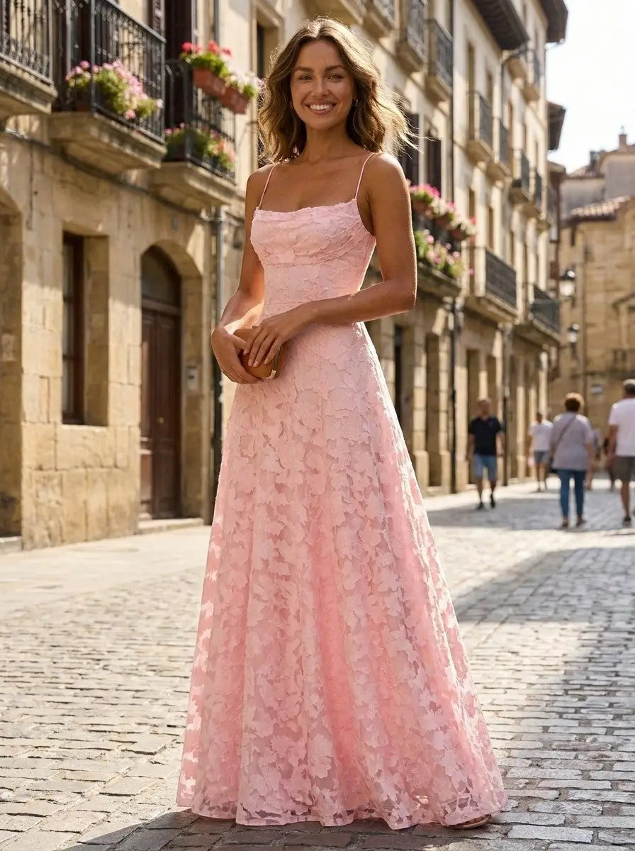 Women's Floral Brocade Maxi Dress | Elegant Structured Formal Evening Gown